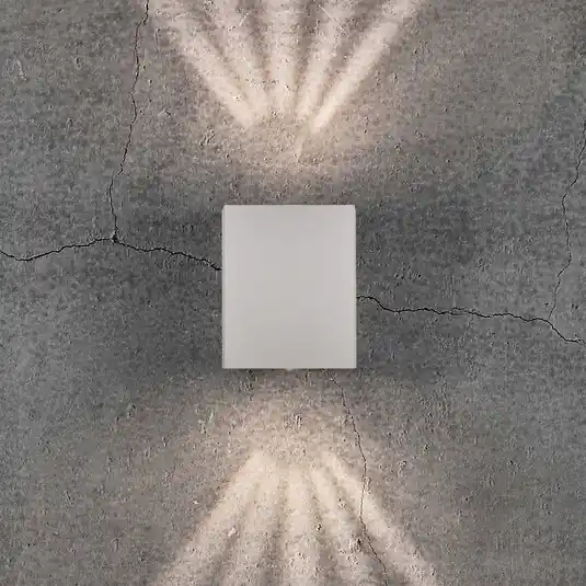 Biztonságos fizetés LED kültéri fali lámpa Canto Kubi 2, 10 cm, fehér