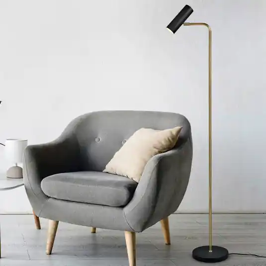 Bestseller Marley állólámpa, fekete/réz, magasság 151 cm, fém