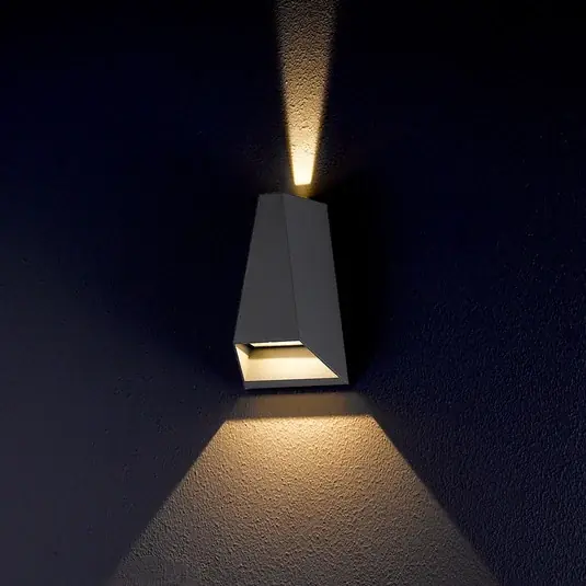 Ajánlat Lucande LED kültéri fali lámpa Jendrik, magasság 17 cm, antracit