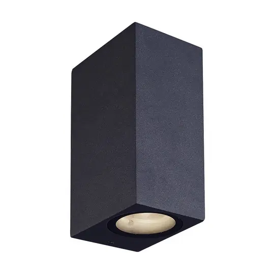 Lucande LED kültéri fali lámpa Tavi, magasság 15 cm, fekete Újdonság