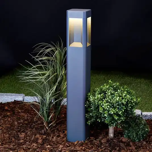 Azonnal elérhető Lucande LED-es útvilágító lámpa Annika, antracit, fém, 80 cm
