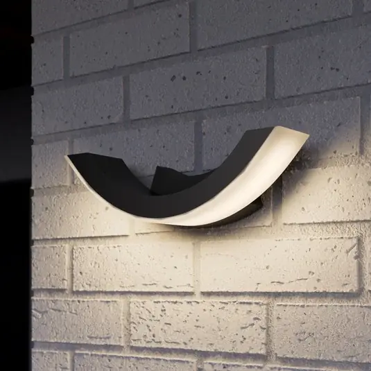 Lucande LED kültéri fali lámpa Fél, 30 cm, antracit, IP54 Expressz szállítás