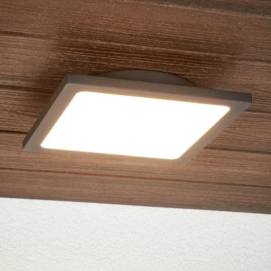 Nézd meg most Lucande LED kültéri mennyezeti világítás Mabella, 23 cm, érzékelő, IP65