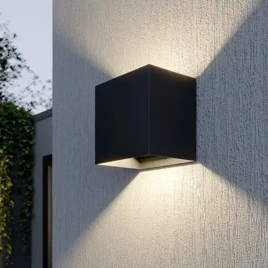 Lucande LED kültéri fali lámpa Evie, 14 cm, antracit, fel/le, fel/le Legnépszerűbb