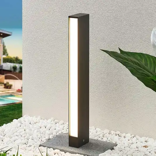 Népszerű Lucande LED-es útvilágítás Lirka, sötétszürke, fém, 60 cm