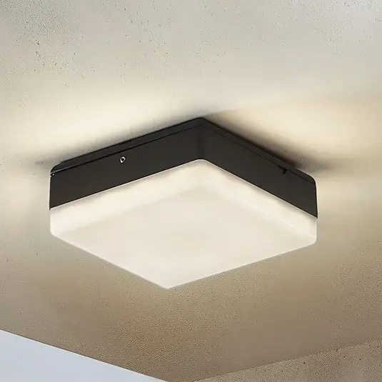Vedd meg online Lucande LED mennyezeti lámpa Thilo, 16cm, antracit, érzékelő, IP54