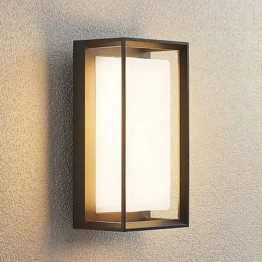 Arcchio Ismera LED kültéri fali világítás, antracit/opál, IP65 Expressz kézbesítés