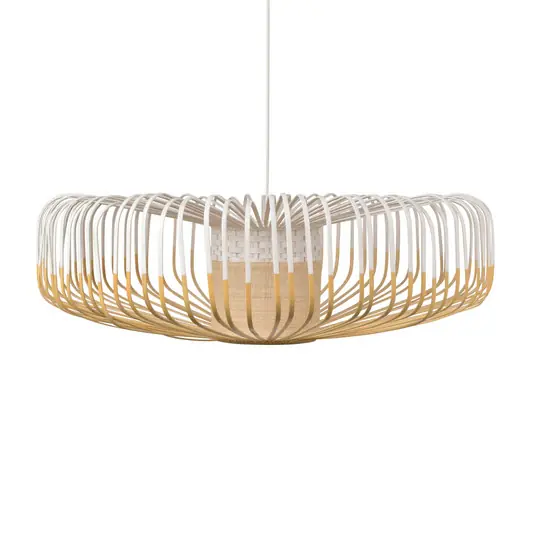 Akciós ár Forestier Bamboo up XXL függőlámpa fehér/natúr