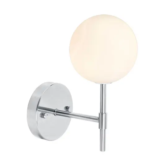 Nézd meg most PR Home Sigma S fali lámpa, króm/opál, 1 lámpa 25 cm-es üveggel