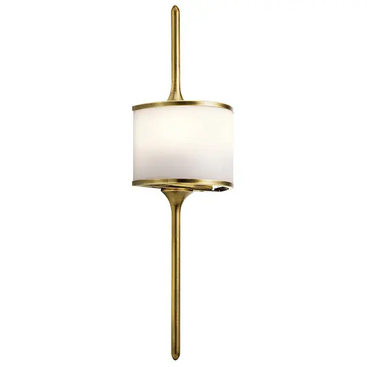 Újdonság Mona LED fali lámpa IP44 55,9 cm natúr sárgaréz