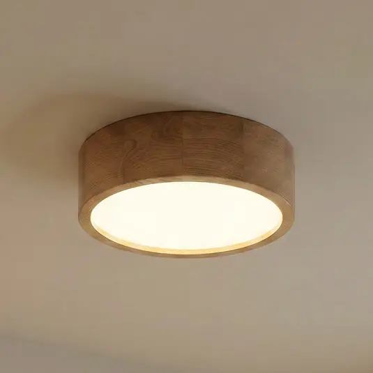 Cleo mennyezeti lámpa, Ø 28 cm, 2-lámpás, tölgyfa, E27 Expressz szállítás