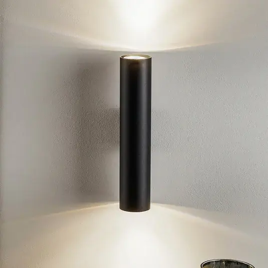 Fali világítás Tube up/down, fekete Különleges ajánlat