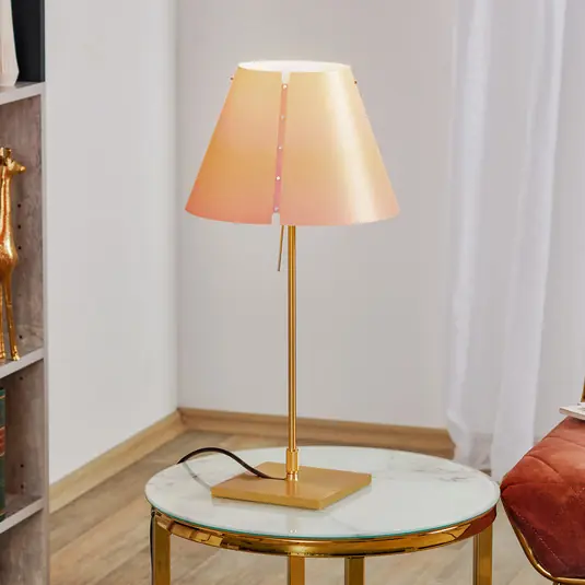 Csak ma Luceplan Costanzina lámpa sárgaréz rózsaszín