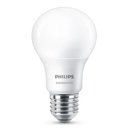 Vedd meg online Philips SceneSwitch E27 8W LED lámpa 2,700K matt