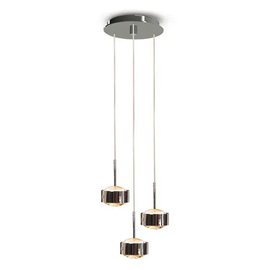 Puk Maxx Drop Trio függőlámpa, króm, 3-lámpás G9 Bestseller