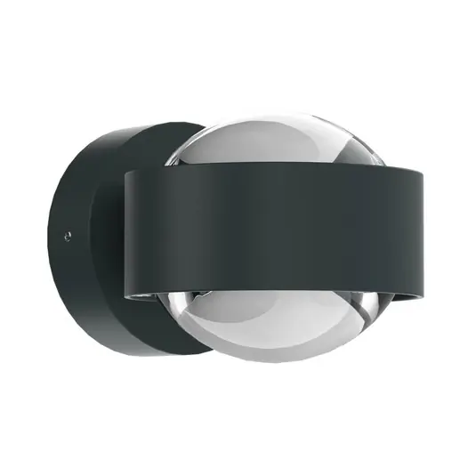 Azonnali szállítás Puk Mini Wall LED 2x8W lencsék átlátszó, antracit matt