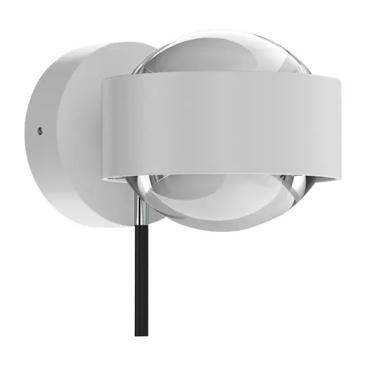 Puk Mini Wall+ LED, átlátszó lencsék, fehér matt/króm Utolsó esély