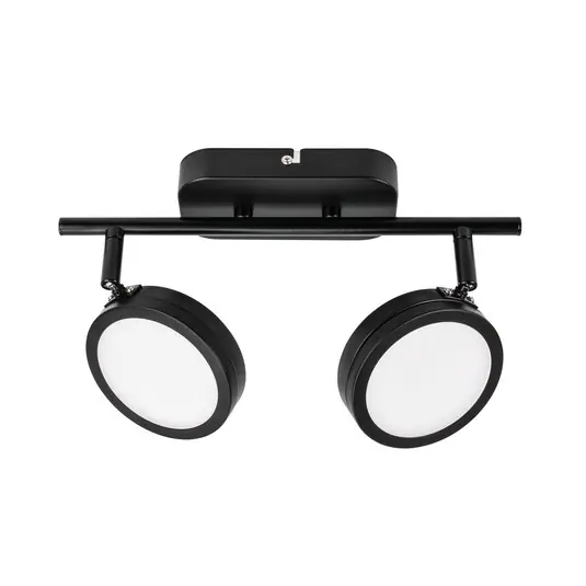 Ne maradj le Lindby reflektor Neros, fekete, 2-lámpás, 31,5 cm, CCT, vas, vaskos