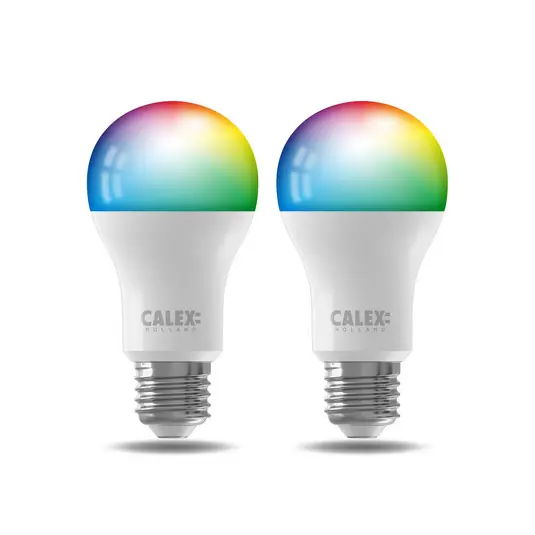 Calex Smart LED lámpa E27 A60 9.4W CCT RGB 2 darabos készlet Végkiárusítás