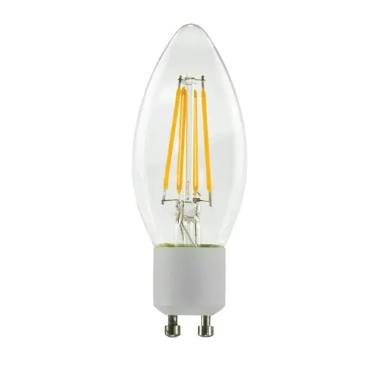 Azonnal elérhető SEGULA LED gyertya GU10 3.2W izzószál dimmelhető 2,700K