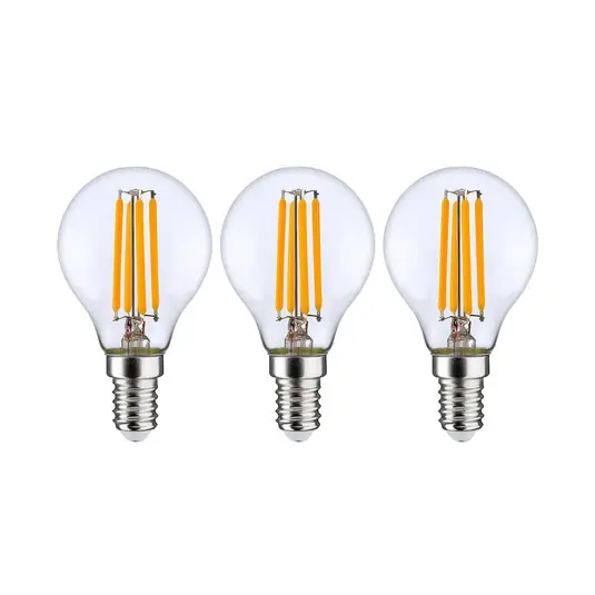 Csak ma LED izzó E14 P45, 4W, világos, 2,700K, dimmelhető, 3 darabos készlet