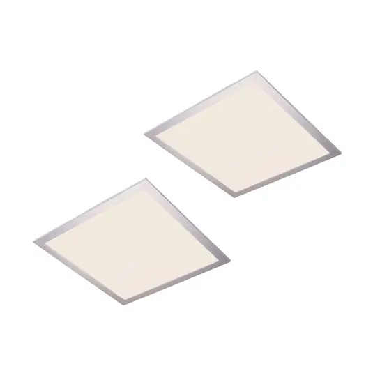 Vedd meg most Lindby LED panel Livel, 2 darabos szett, 4,000 K, 40 x 40 cm, ezüst színű
