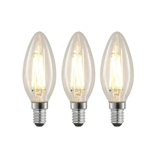 Legnépszerűbb LED izzó filament E14 4W 827 gyertya dimm 3-as klt