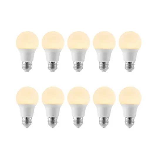Gyors kiszállítás LED izzó E27 A60 8 W 3000 K opál, 10-es készlet