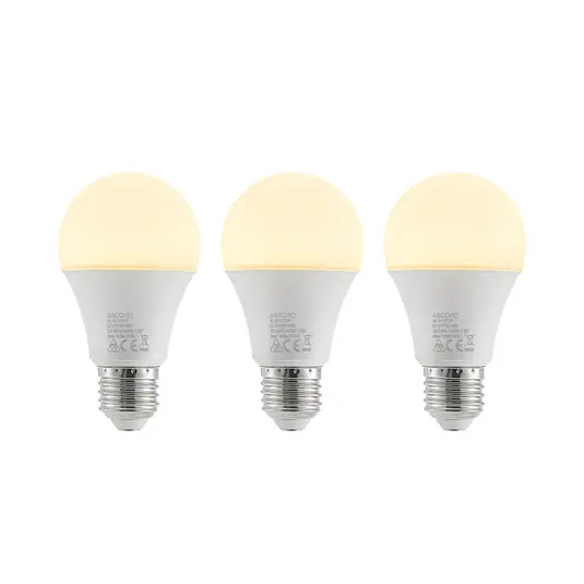 Ne maradj le LED izzó E27 A60 9,5 W 3000 K opál, 3-as készlet