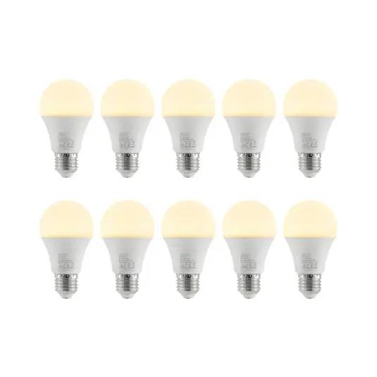 Expressz szállítás LED izzó E27 A60 9,5 W 3000 K opál, 10-es készlet