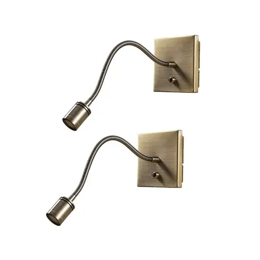 Lindby LED fali lámpa Mayar, 2, sárgaréz, olvasólámpa, 11 cm Azonnali szállítás