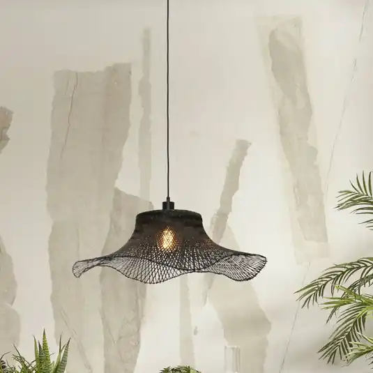 Azonnali szállítás GOOD & MOJO Ibiza Ibiza függőlámpa Ø 65 cm fekete
