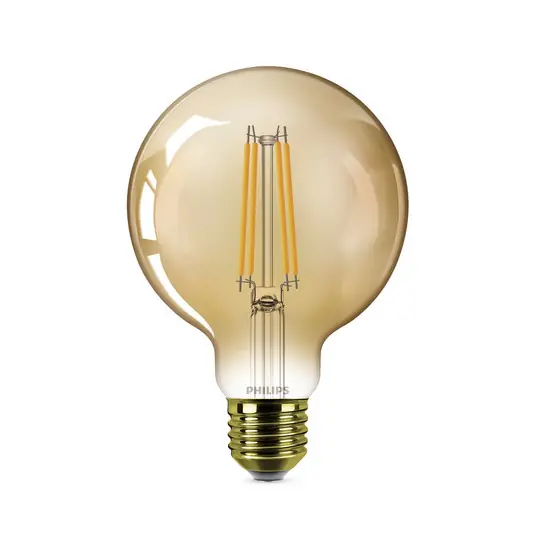 Kiárusítás Philips E27 LED izzó globe G95 3,1W 1 800 K arany