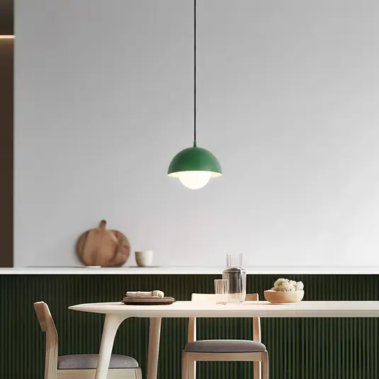 NOLA lógó világítás Hide, zöld/fehér, Ø 22 cm, alumínium/üveg, E14 Gyors szállítás