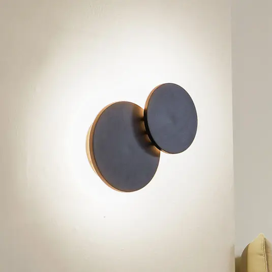 Lucande LED-es fali lámpa Elrik, fekete, 20 cm magas, fém Kihagyhatatlan ajánlat