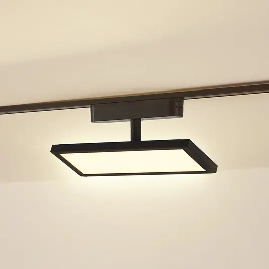 Lindby LED panel 48V Lumaro, fekete, alumínium, hossza 20cm, dimmelhető Kedvezményes ár