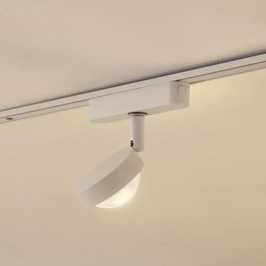 Biztonságos fizetés Lindby LED-es reflektor 48 V Lumaro, fehér, Ø 7,3 cm, alumínium,