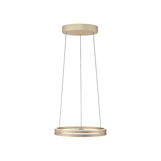 Alacsony ár LED lógó világítás PURE E-Loop, elefántcsont arany, Ø 50 cm, alumínium, CCT