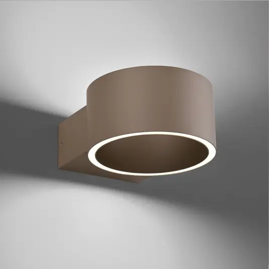 PURE LED fali lámpa Clipse, bronz színű, alumínium Ø 15 cm Outlet