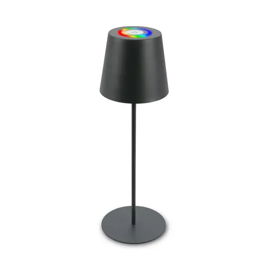 Ajánlat LED-es újratölthető asztali lámpa 7507015, antracit RGBW IP44 érintésvezérlésű