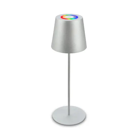 Különleges ajánlat LED-es újratölthető asztali lámpa 7507015 króm matt RGBW IP44 érintéses