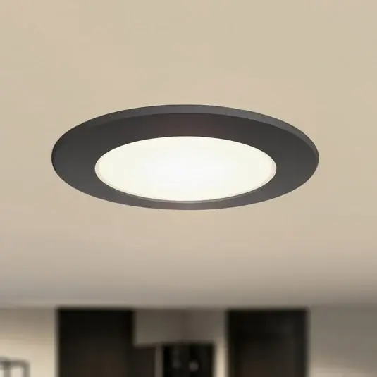 Prios LED süllyesztett reflektor Rida, fekete, Ø 12 cm, CCT, IP44 Ne maradj le