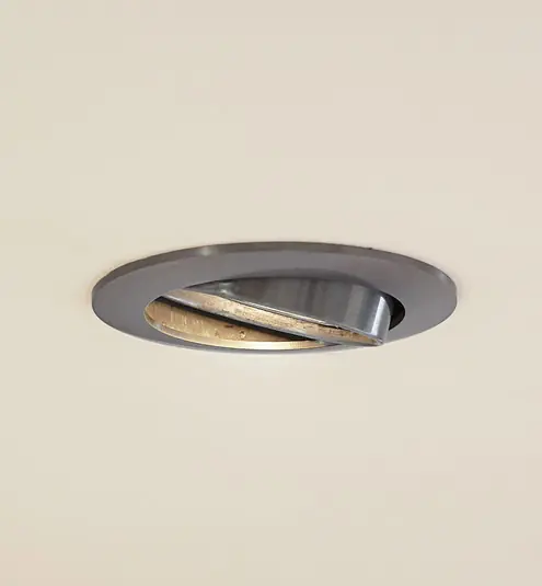 Prios beépíthető mennyezeti lámpa Fibur, ezüst csiszolt, Ø 8,2 cm Akció