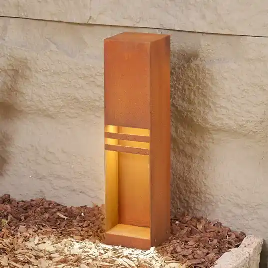 Lucande LED talapzati világítás Oxido, rozsdás színű, magasság 50 cm, IP44 Vedd meg most