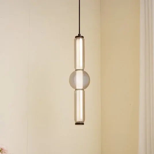 Lucande LED lógó világítás Savete, füstszürke, üveg, Ø 12 cm Kiárusítás