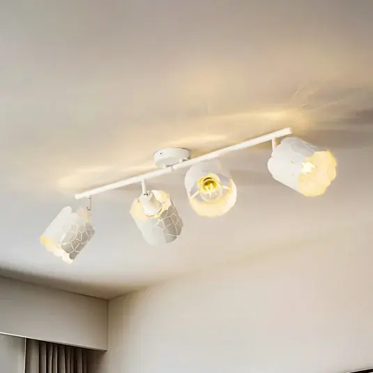 Lindby mennyezeti lámpa Aralena, fehér, 4 lámpás, hossza 97 cm Akció
