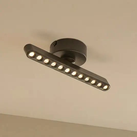 Lindby LED-es reflektor Eldrin, fekete, 1 fény, fénypontok Ajánlat