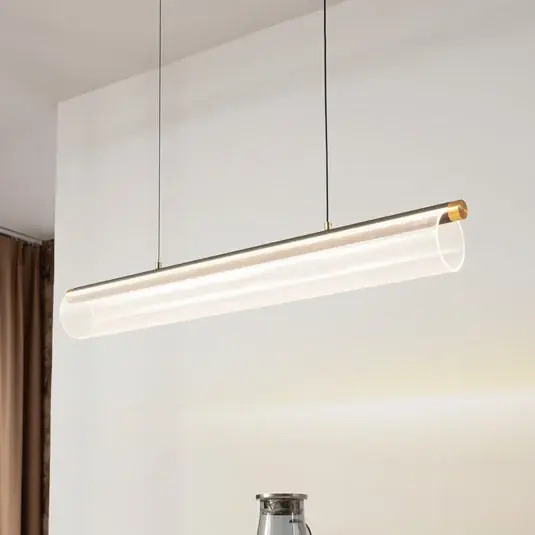 Lucande LED-es függőlámpa Alania, átlátszó, fém, 86.5cm Legnépszerűbb