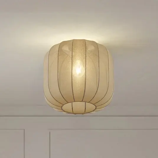 Lindby Helin mennyezeti lámpa, szürke, szövet, Ø 35 cm Vásárlói kedvenc