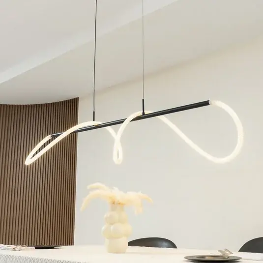 Lucande LED-es Kisune függőlámpa, fekete/fehér, fém Legkelendőbb